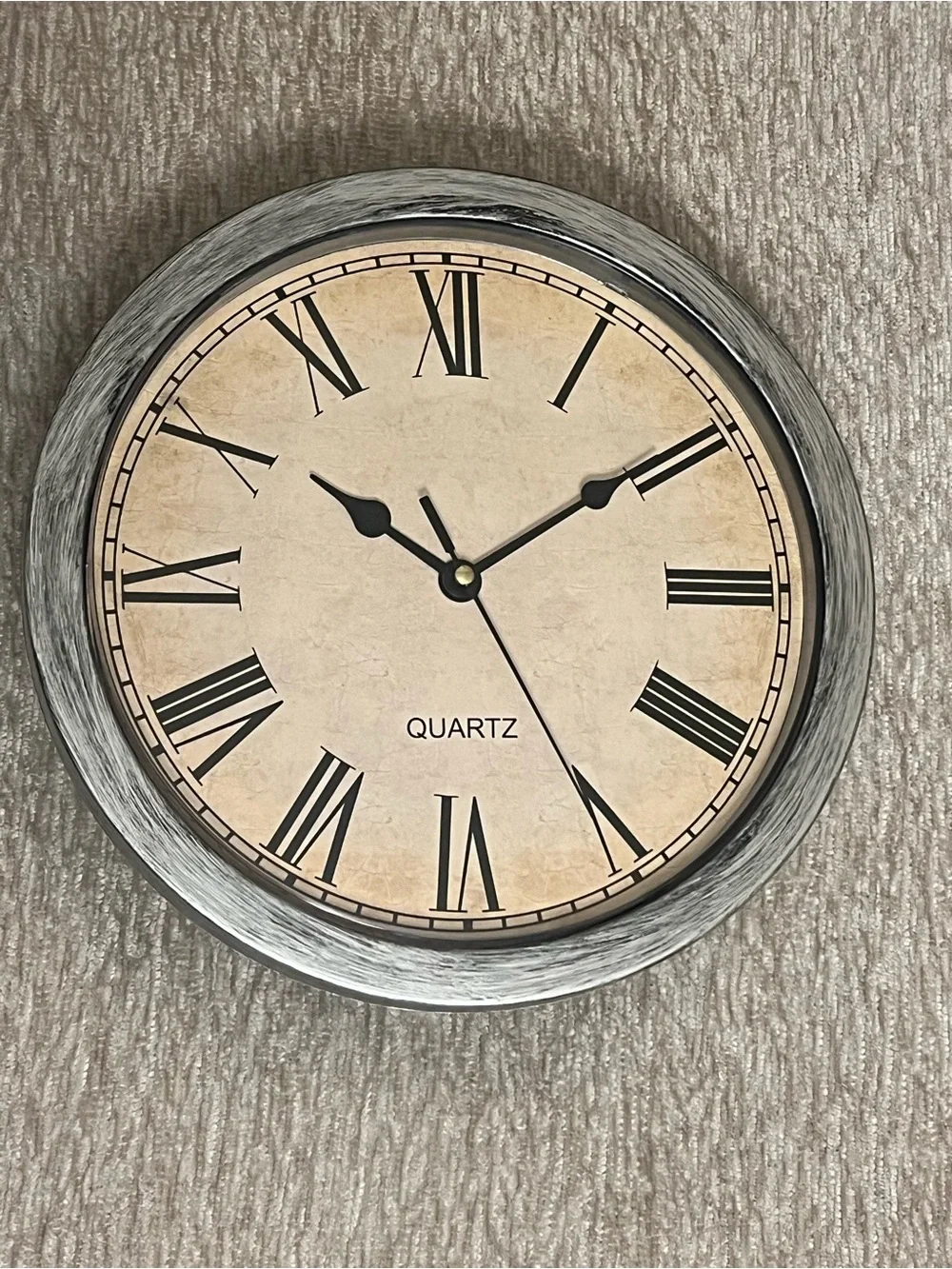 Vintage Round Wall Clock with hidden storage